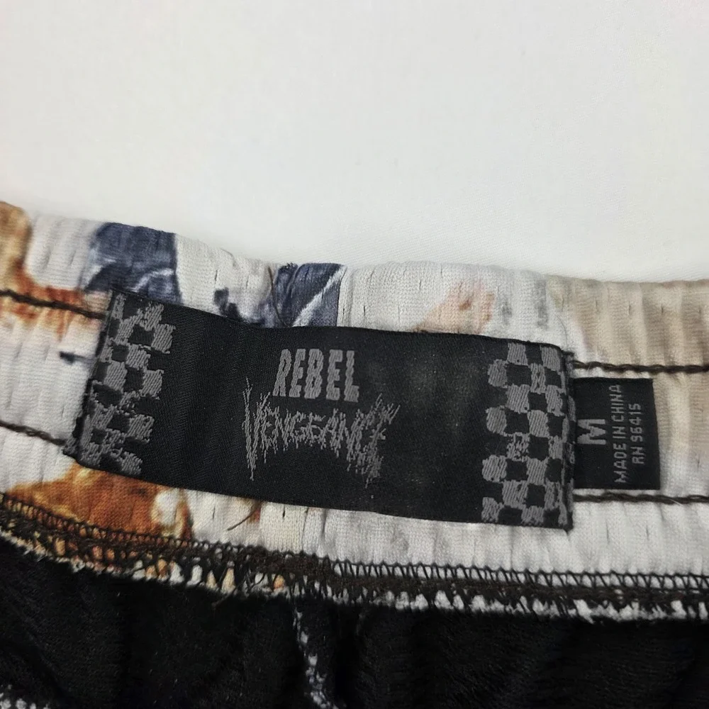 Rebel Vengeance Shorts Mens Medium Multicolor Art Mesh Athletic Gym Basketball